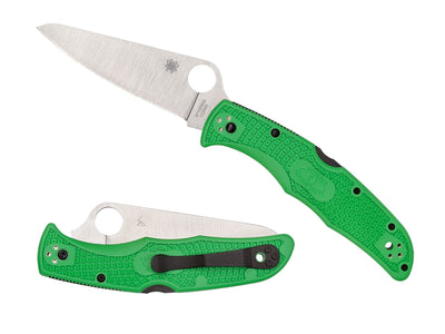 Spyderco Pacific Salt 2 C91FPGR2 dettaglio lama LC200N e clip quattro posizioni su FRN verde