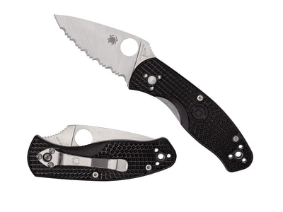 Spyderco Persistence FRN Black Serrated C136SBK Liner Lock, clip 4 posizioni, Made in China