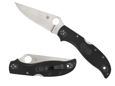 Spyderco Stretch 2 XL C258PBK dettaglio lama e manico FRN nero Lightweight ottimizzato caccia