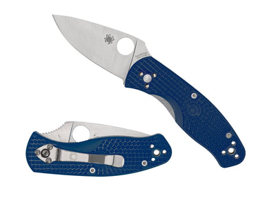 Spyderco Persistence FRN Blue S35VN Plain C136PBL Liner Lock, clip ambidestra, Made in USA