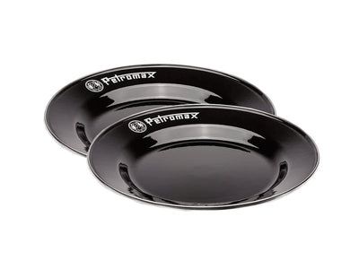 Petromax piatti smaltati neri 26cm PX-PLATE-26-S bordo acciaio inox outdoor