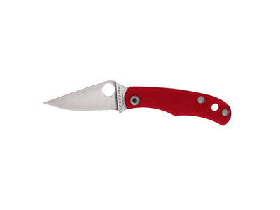 Spyderco Bug C133GRDP slipjoint lama 3Cr13, manico G-10 rosso con Trademark Round Hole, portachiavi