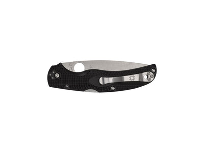 Spyderco Native Chief C244PBK FRN Bi-Directional Texture lama piatta nera - dettaglio lama