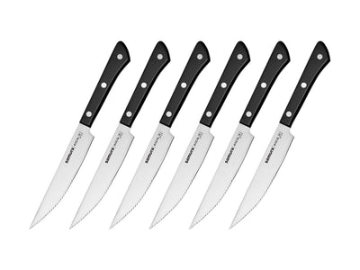 Samura Harakiri Set 6 Pz Bistecca (Steak knives) Black SHR-0260B