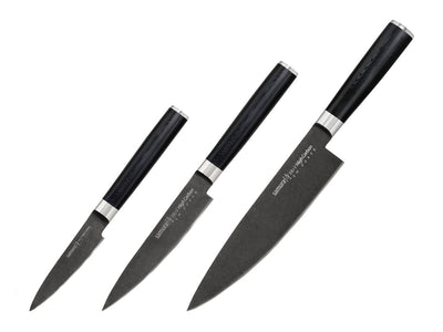 Samura Mo-V Stonewash Set 3 Pz (CUOCO-FILETTARE-SPELUCCHINO) SM-0230B