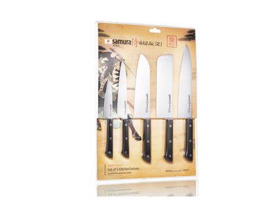Samura Harakiri Set 5(SPELUCCHINO-CUOCO-FILETTARE-SANTOKU-NAKIRI)Black SHR-0250B - foto 2