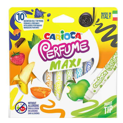 Pennarelli Perfume Maxi - punta 7,0mm - colori assortiti - Carioca - astuccio 10 pezzi