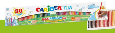 MATITE COLORATE CARIOCA TITA RAINBOW SET 80 COLORI
