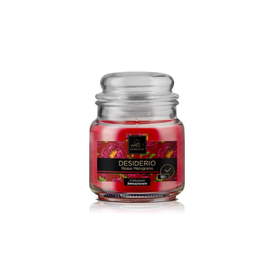 CANDELA PROFUMATA SENZAZIONI15h DESIDERIO - Rosso Melograno