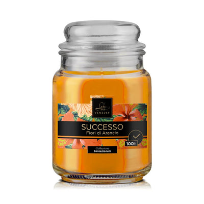 CANDELA PROFUMATA SENZAZIONI 100h SUCCESSO - Fiori d'Arancio