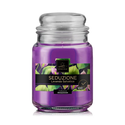 CANDELA PROFUMATA SENZAZIONI 100h SEDUZIONE - Lavanda Selvatica