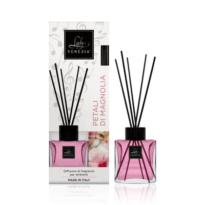 Diffusore Ambiente Cubo con Bastoncini - Petali di Magnolia 100ml