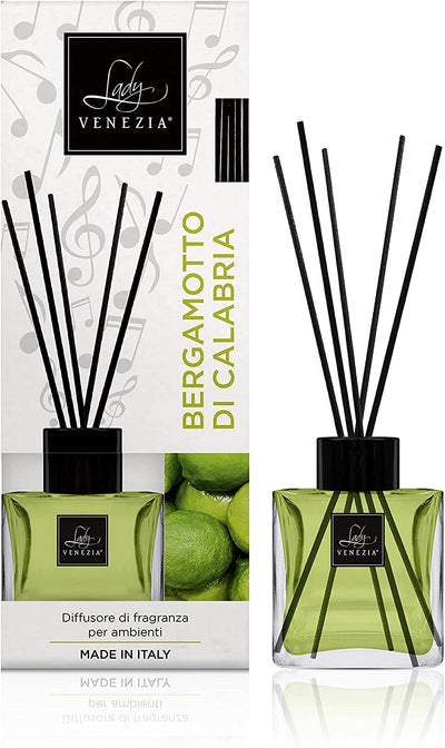Diffusore Ambiente Cubo con Bastoncini - Bergamotto di Calabria 100ml