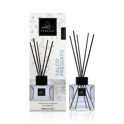 Diffusore Ambiente Cubo con Bastoncini - Talco Pregiato 100ml