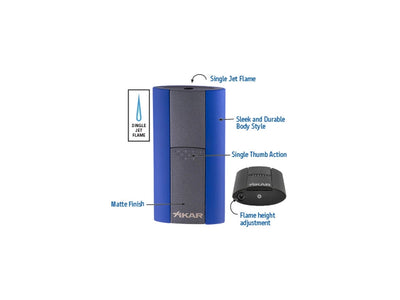 Xilar ACCENDISIGARI FLASH SINGLE (506BL) Blue