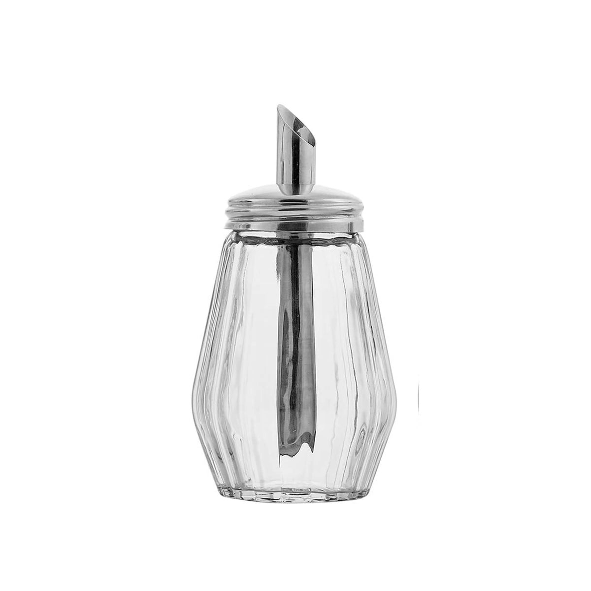 Stò Dosatore Zucchero in Vetro e Acciaio Inox Art. 110 Ø 7,5 x H 14,5 cm