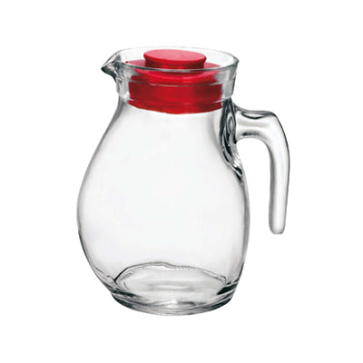 Bormioli Rocco Sangria Brocca in Vetro con Tappo Rosso 1,5 Litri 12 Pezzi