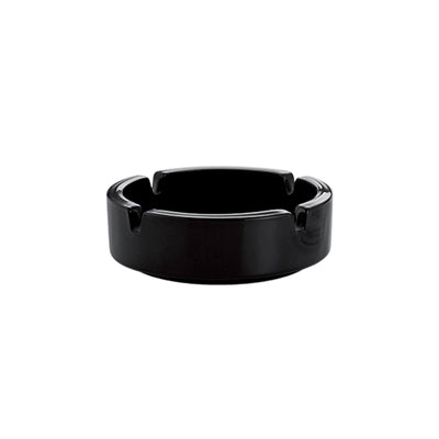 Posacenere Tondo Impilabile in Vetro Nero 10,7 cm 6 Pezzi