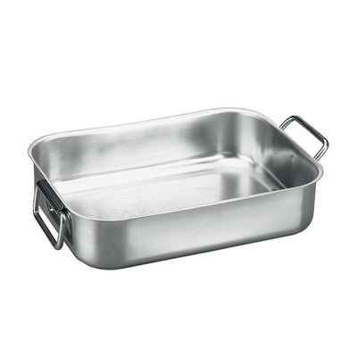 Paderno Tortiera Rettangolare Acciaio Inox con Manici Snodabili 35x25 cm H 8