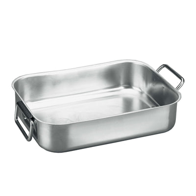 Paderno Tortiera Rettangolare Acciaio Inox con Manici Snodabili 45x30 cm H 9