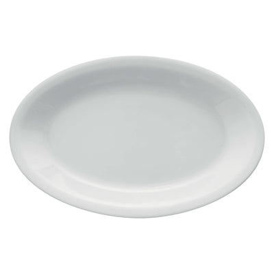 Saturnia Roma Vassoio Ovale Porcellana Bianca 35x20,7 cm 6 Pezzi