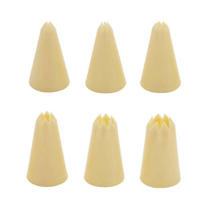 Bocchette per Decorare in Plastica Foro Festonato Set 6 Pezzi