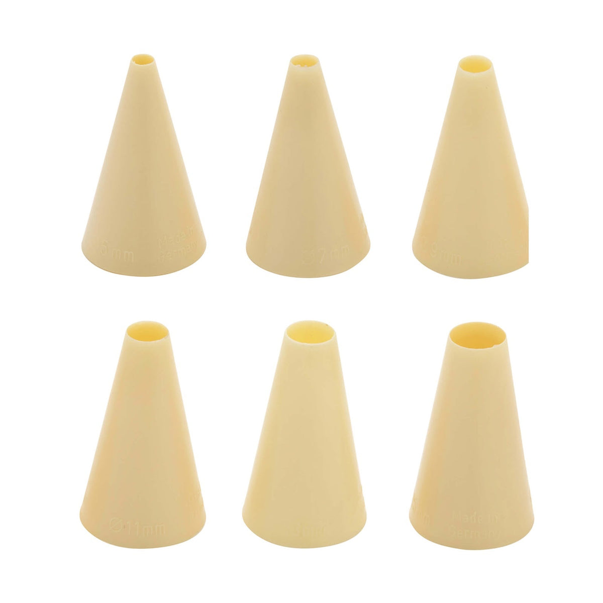 Bocchette per Decorare in Plastica Foro Tondo Set 6 Pezzi