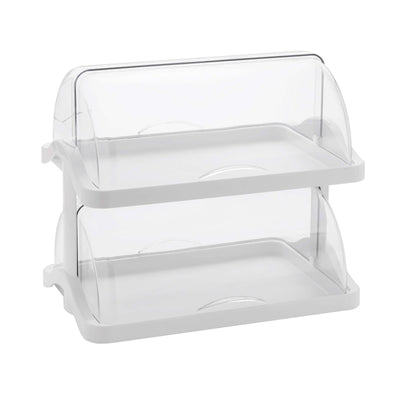 Guzzini Vetrinetta Copripaste Rettangolare Doppia Bianca 44x33 cm H42