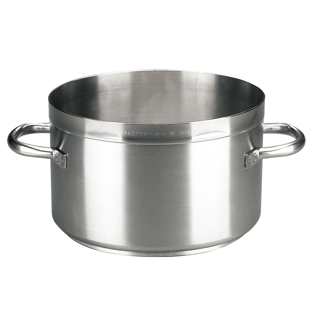Paderno Serie 1100 Casseruola Alta 2 Manici Inox 50 cm 63 Litri