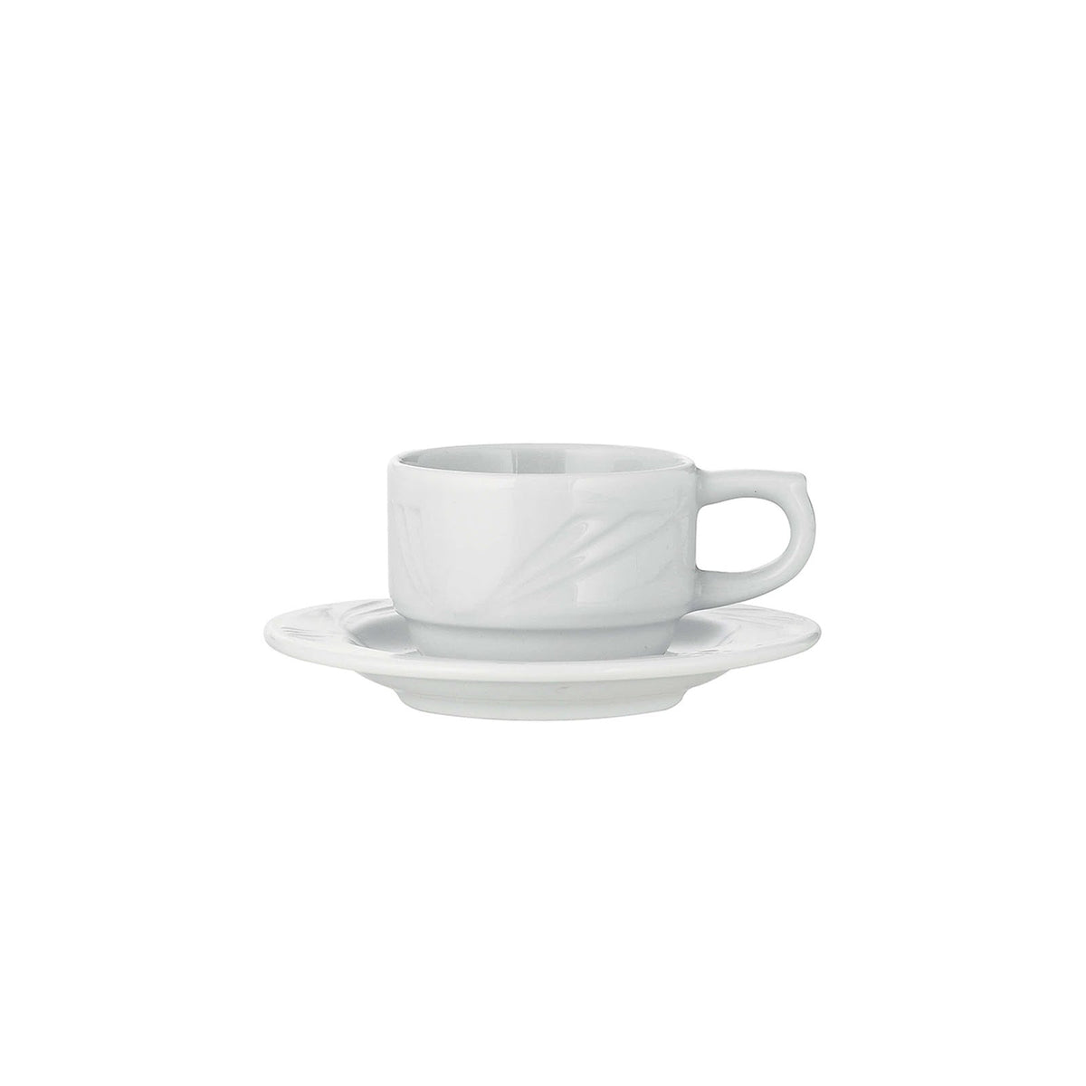 Lubiana Arcadia Tazza Caffè Impilabile con Piattino 8 cl 6 Pezzi