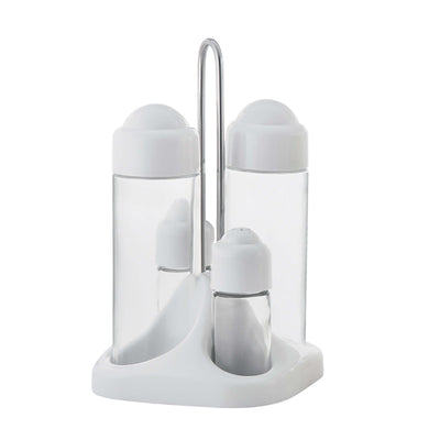 Abert Pasha Menage in Plastica Bianco 4 Pezzi