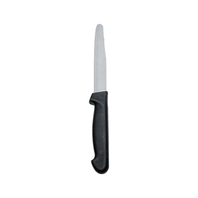 Marietti Coltello Tavola Lama Seghettata Manico Plastica Nero 6 Pezzi