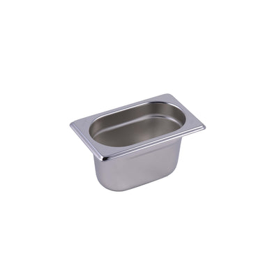 Bacinella Gastronorm GN 1/9 in Acciaio Inox AISI 304 H 10 cm 1 L