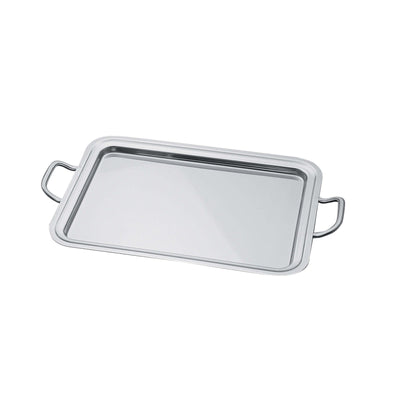 Paderno Vassoio Portata Rettangolare con Manici Acciaio Inox 40x26 cm