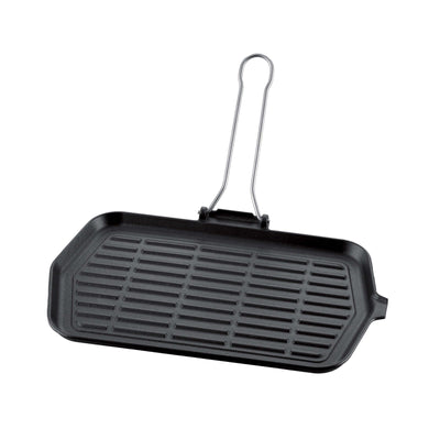 ILSA Dietella Bistecchiera Rettangolare con Manico Pieghevole 30x21 cm