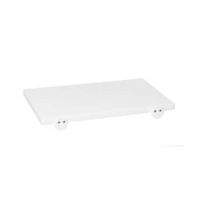 Tagliere in Polietilene Bianco con Battente 40x25 cm Spessore 2 cm