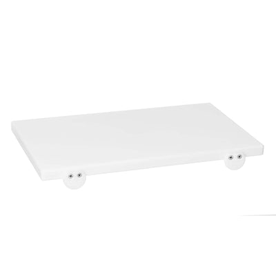 Tagliere in Polietilene Bianco con Battente 60x40 cm Spessore 2 cm