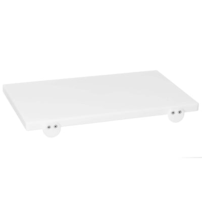 Tagliere in Polietilene Bianco con Battente 70x40 cm Spessore 2 cm