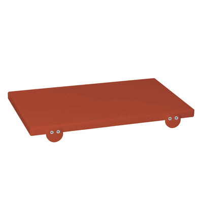 Tagliere in Polietilene Rosso Mattone con Battente 60x40 cm Spessore 2 cm