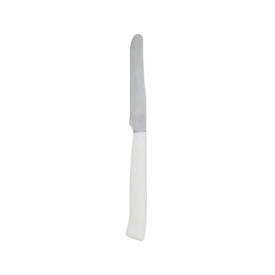 Marietti Coltello da Tavola Seghettato Manico Bianco Confezione 6 Pezzi