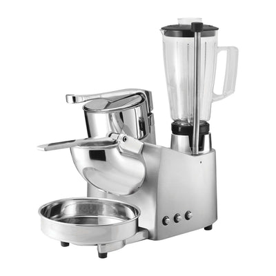 Combinato Elettrico Frullatore Spremiagrumi Tritaghiaccio in Acciaio Inox 53x33 cm H 48 cm