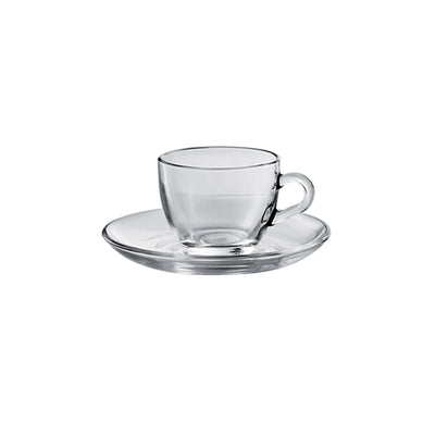 Pasabahce Basic Tazza Caffè con Piattino 9 cl 6 Pezzi