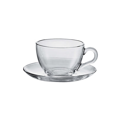 Pasabahce Basic Tazza Tè con Piattino 21,5 cl 6 Pezzi