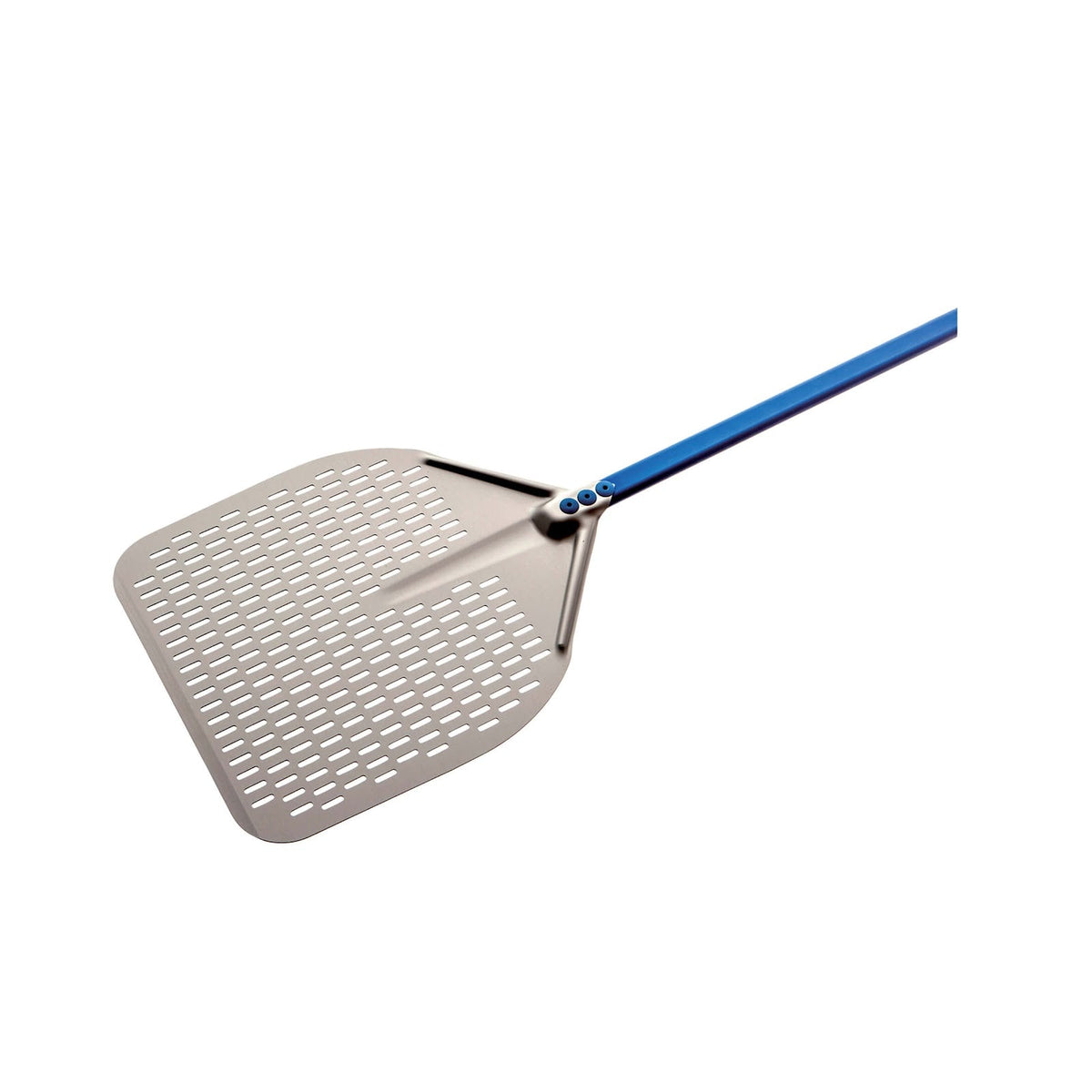 Gi.Metal Pala Pizza Rettangolare Forata Alluminio 33 cm Manico 150 cm