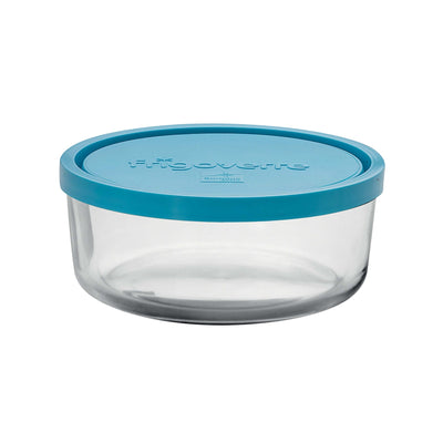 Bormioli Rocco Frigoverre Contenitore Tondo in Vetro 15 cm con Coperchio 12 Pezzi