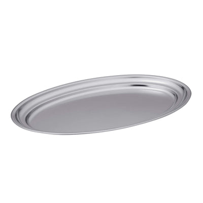 Vassoio Portata Ovale in Acciaio Inox 18/8 60 cm