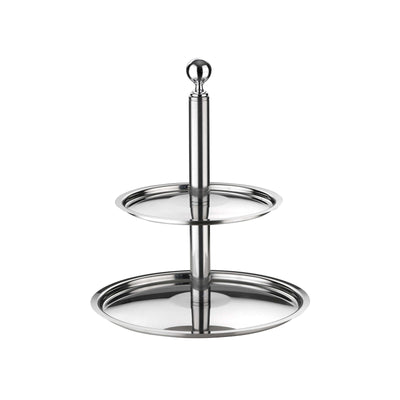 Pinti Alzata Girevole 2 Piani in Acciaio Inox Ø 42-34 cm H 55 cm