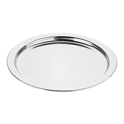Pinti Vassoio Tondo Bordato in Acciaio Inox 53 cm