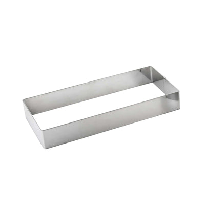 Rettangolo in Acciaio Inox per Mousse 18x36 cm H 5 cm
