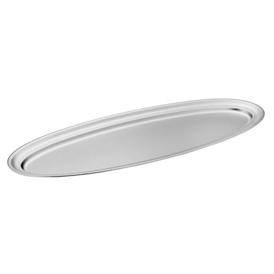 Paderno Vassoio da Portata Ovale con Bordo in Acciaio Inox 100 cm